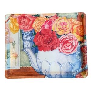Vintage Floral Teapot Tray